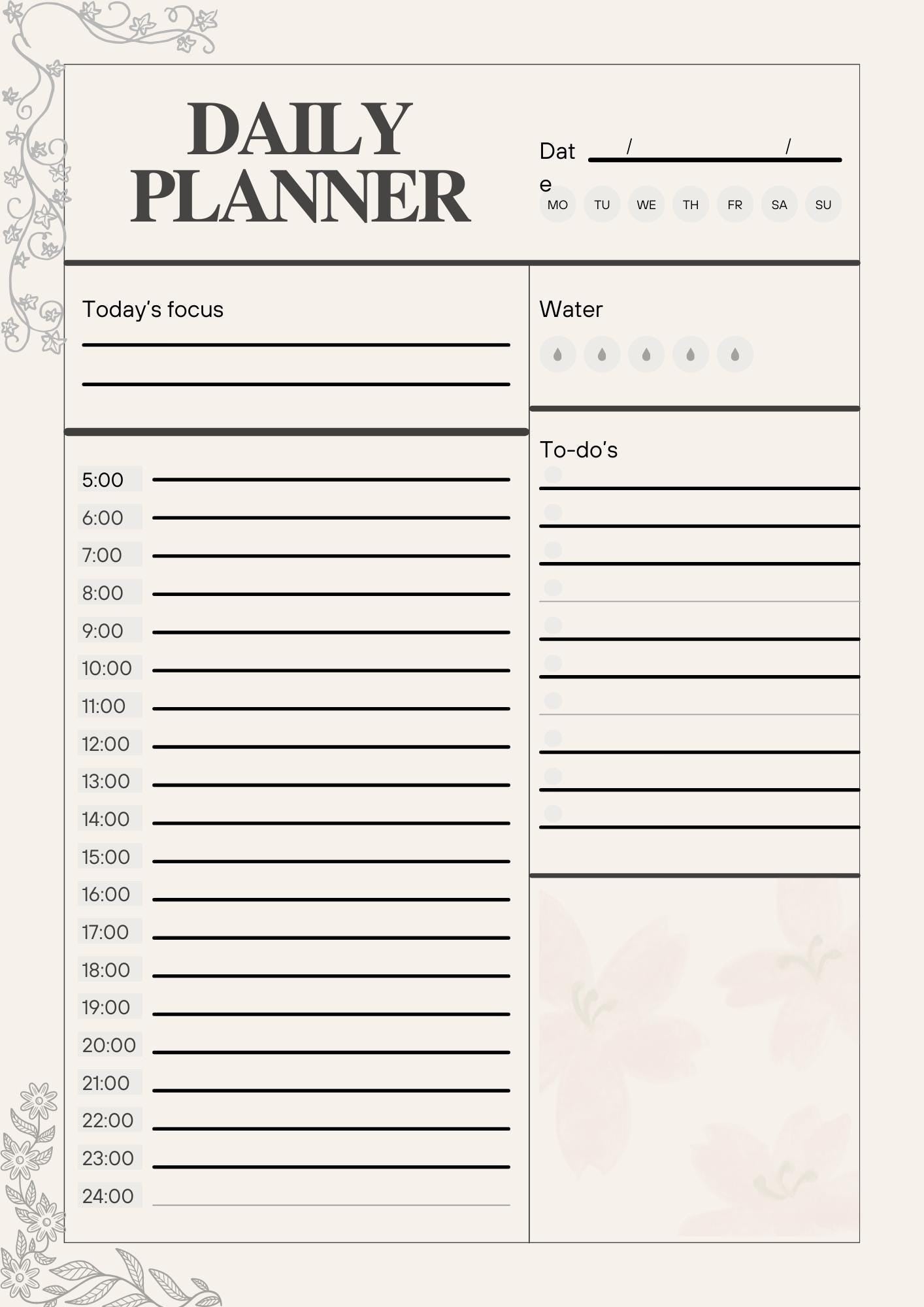 Digital Planner for 2025 – Minimalist, Customizable & Interactive Daily Planner for Productivity