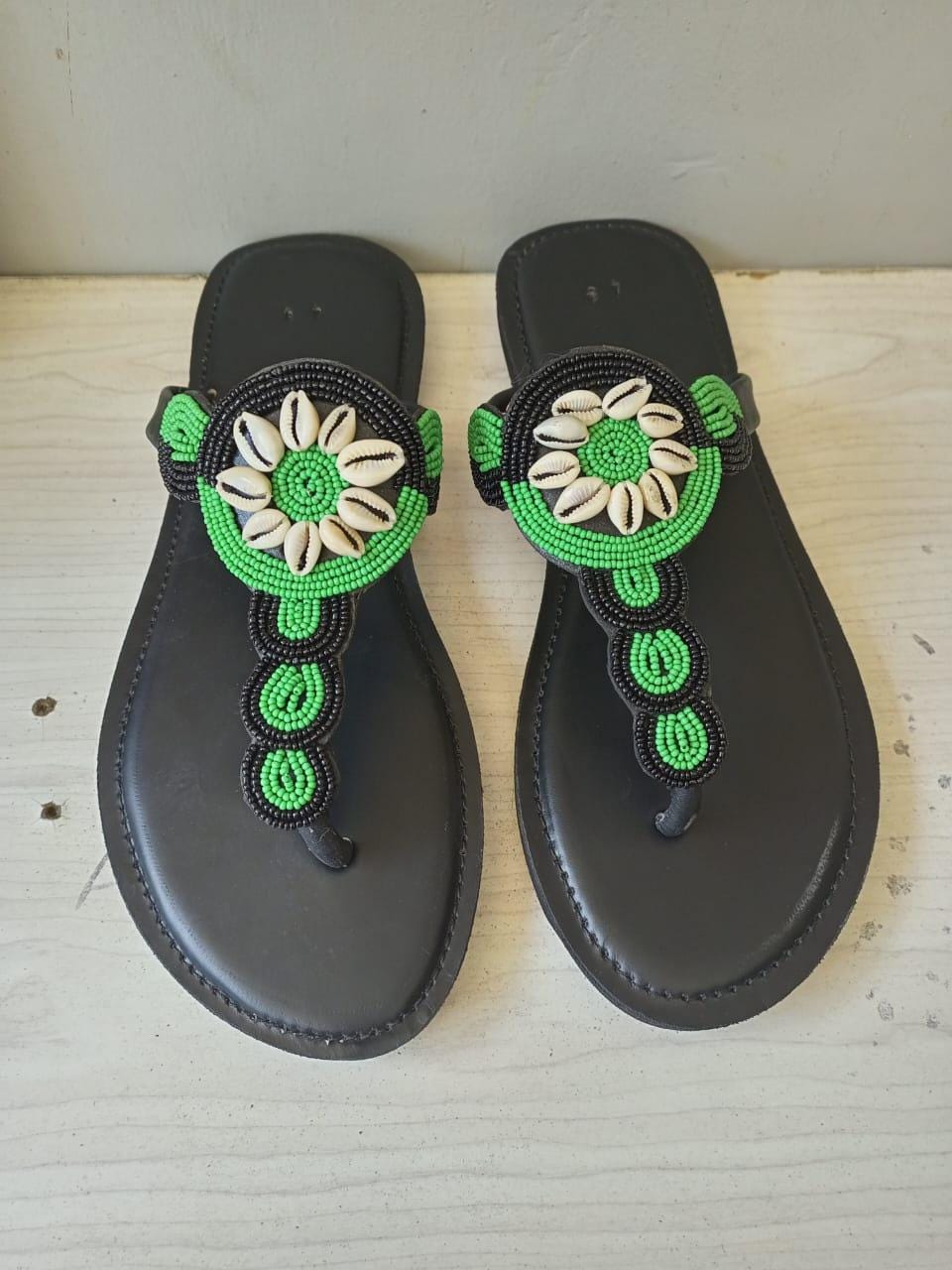 CUSTOMIZED African beaded sandals, summer sandals, Christmas gift for her,mom gift,beach sandals, leather sandals,