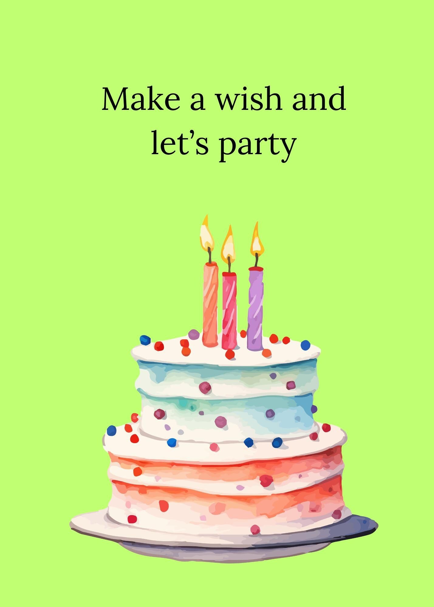 Digital Birthday Card - Instant Download - Cute & Creative Birthday E-Card - No Customization - Perfect for Any Age. single-sided digita
