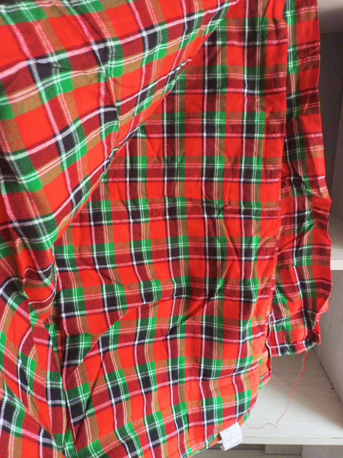Authentic Maasai Shuka Blanket - Traditional African Tribal Wrap, Red Plaid Safari Blanket for Home Décor or Outdoor Adventures
