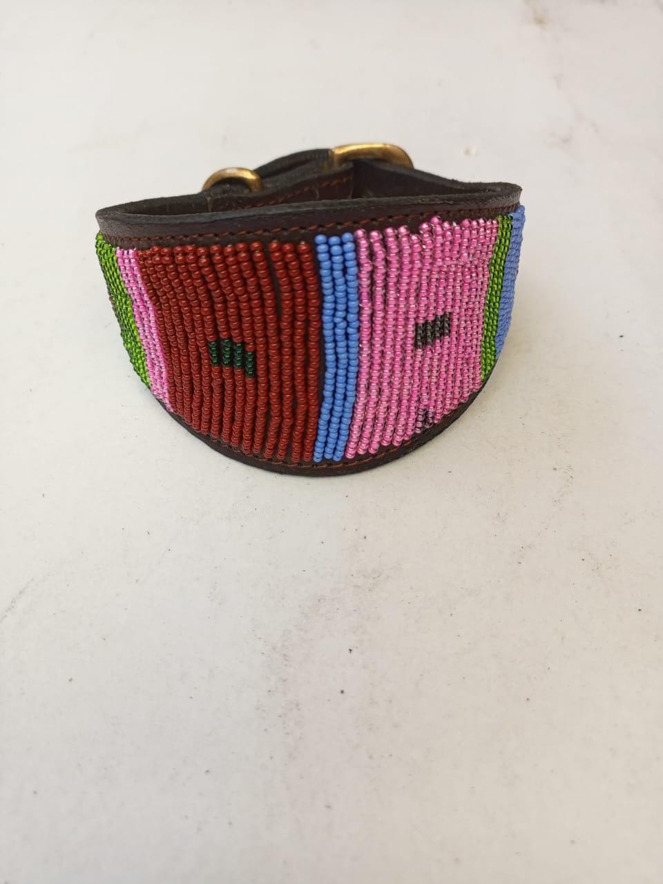 African Beaded Collar, Handmade Dog Collar , Maasai collar, Leather collar, Pet Gift, Christmas gift, Pet collar, Dog leash, Pet lead