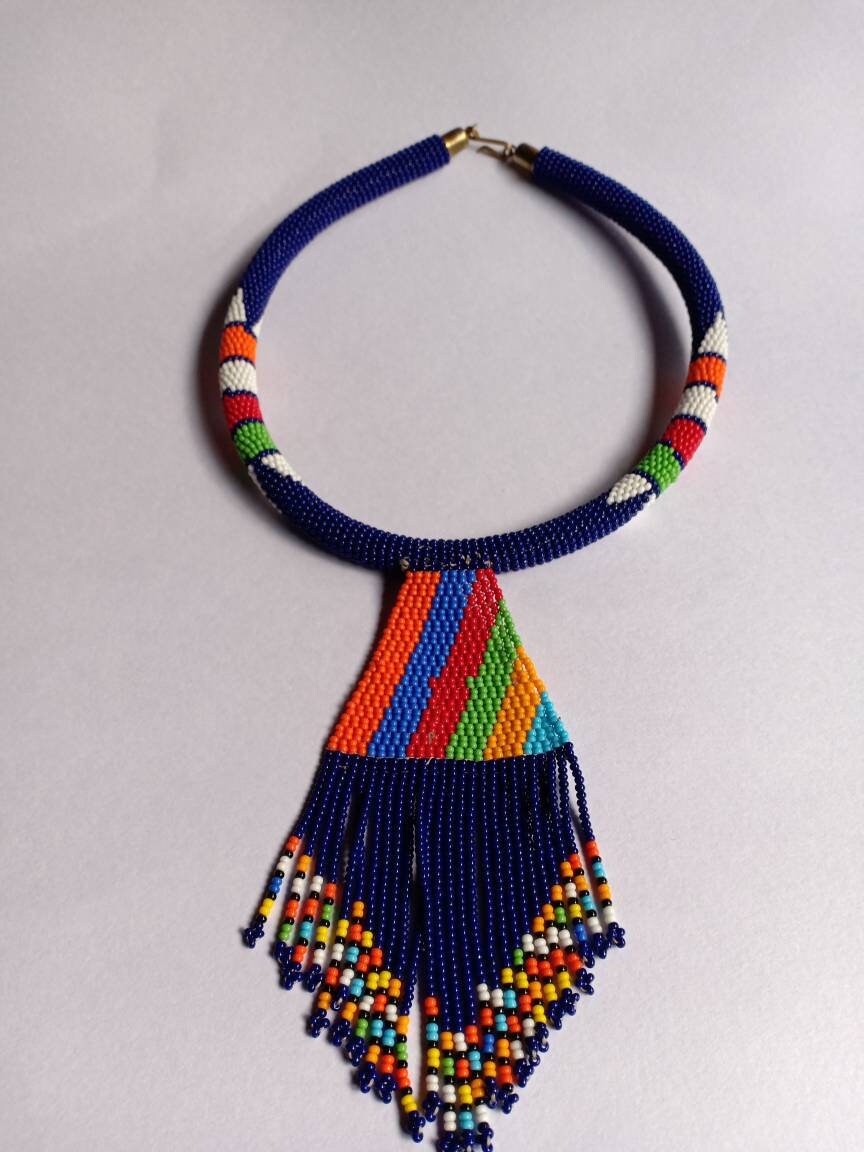 Boho Statement Jewelry/Colorful Seed Bead Necklace/Layered Necklace for Women/Gift for Her/Handmade Beaded Necklace/gift for women