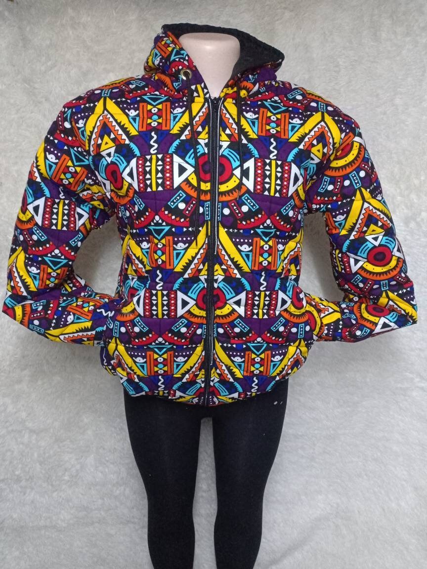 African unisex bomber jacket/Handmade Custom Winter Hood/Warm jacket /Custom Winter Hood/Personalized Winter hood/christmass gift