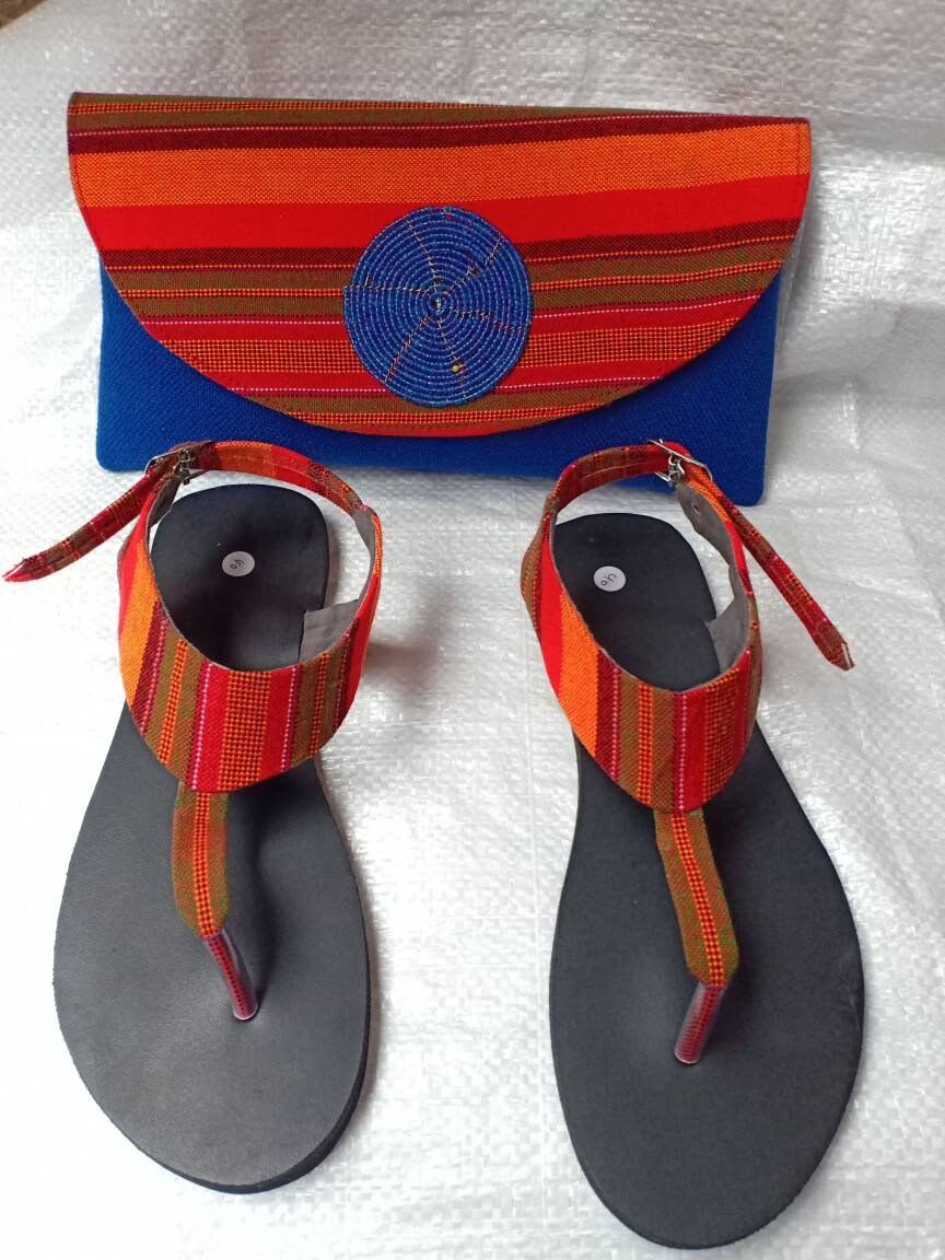 Handmade African Beaded Sandals/Authentic Maasai-Style Leather Flip-Flops Women/Boho Beach Sandals/Comfortable Summer Sandal African Gifts