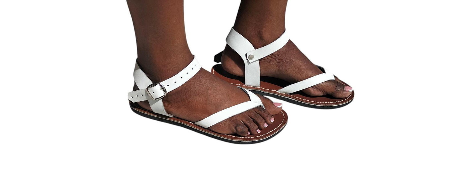 CUSTOMIZED Pure leather Sandals/Authentic Maasai-Style Leather Flip-Flops Women/Boho Beach Sandals/Comfortable Summer Sandal African Gifts