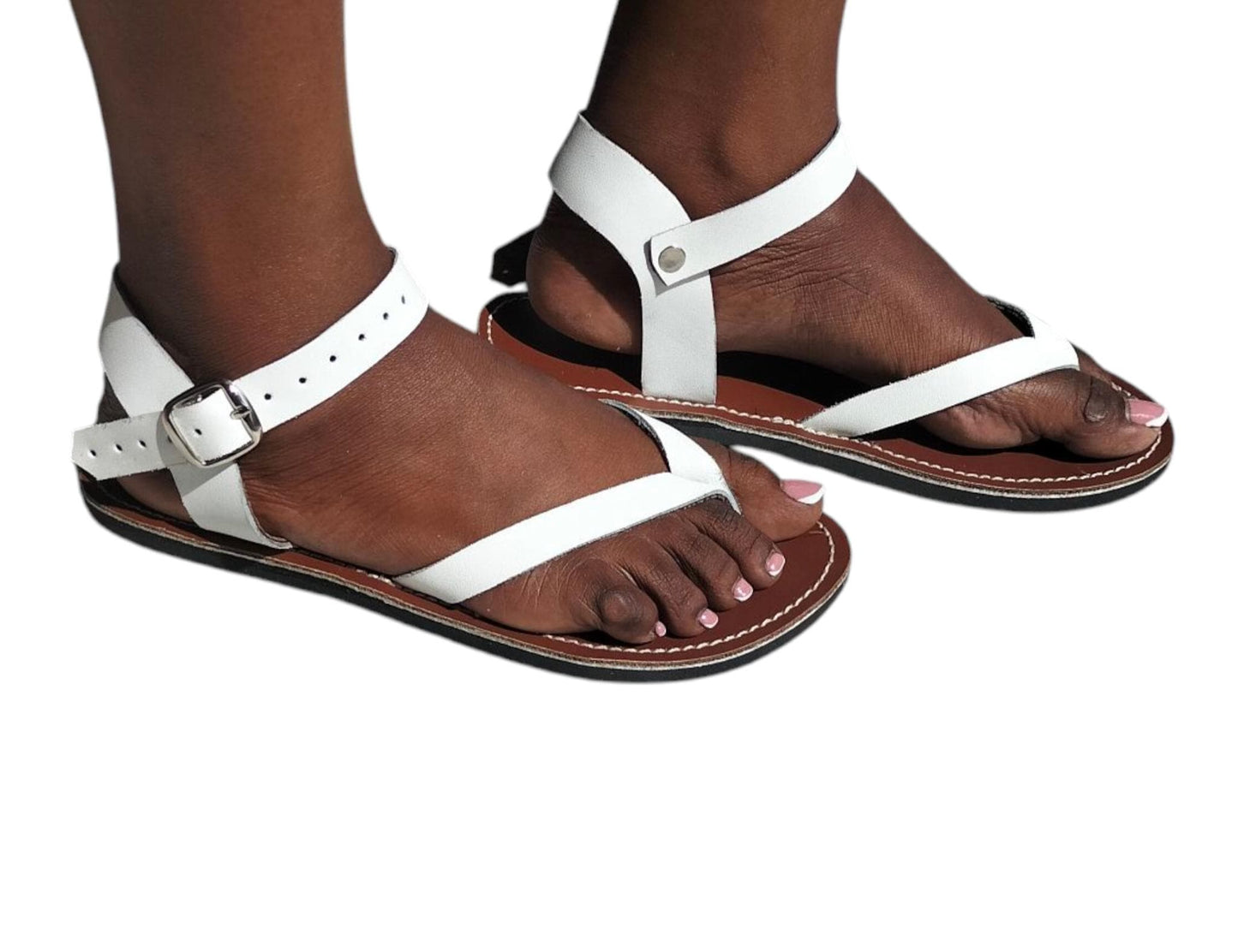 CUSTOMIZED Pure leather Sandals/Authentic Maasai-Style Leather Flip-Flops Women/Boho Beach Sandals/Comfortable Summer Sandal African Gifts