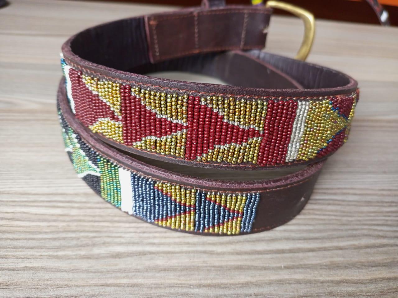 Maasai belt, Leather belt, Beaded belt, Handmade belt, Christmas gifts for loved ones African beaded belt, unisex belt, Casual belt, Boho