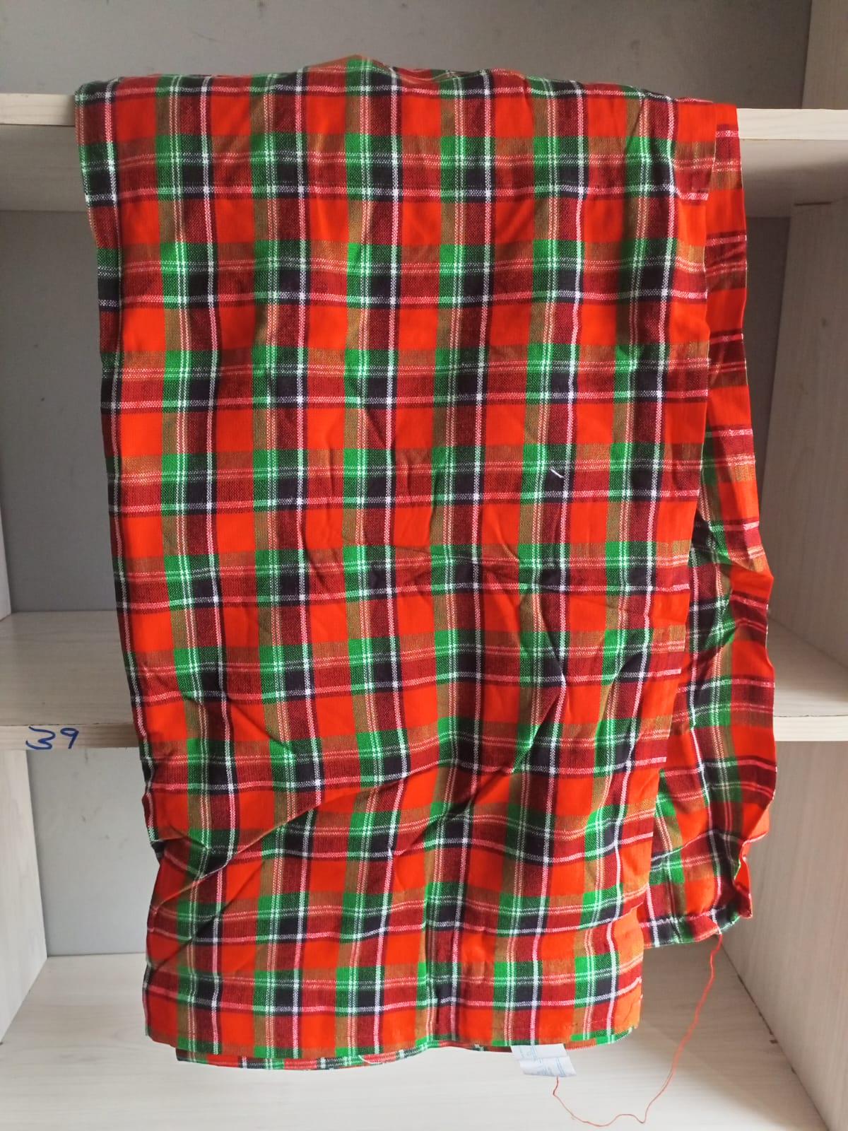Authentic Maasai Shuka Blanket - Traditional African Tribal Wrap, Red Plaid Safari Blanket for Home Décor or Outdoor Adventures