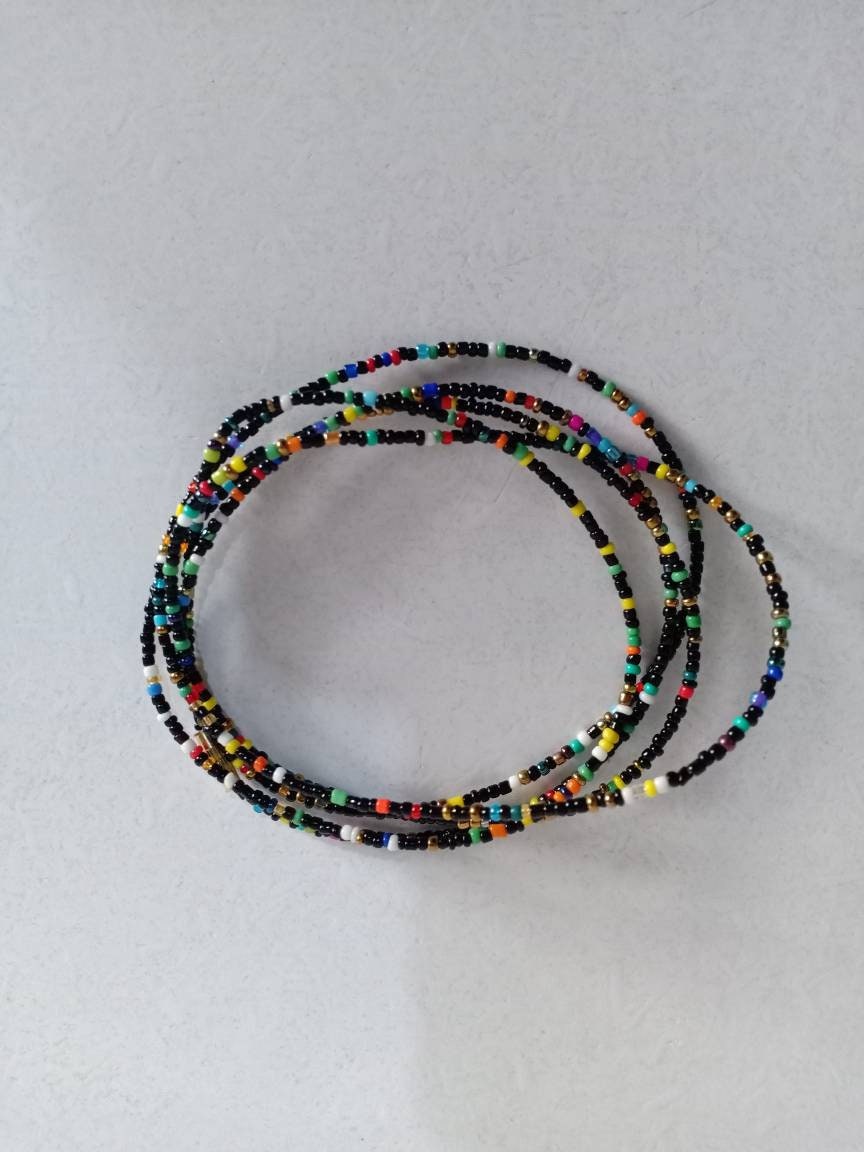 Handmade Waist Beads for Women/African Beaded Body Jewelry/Boho Style, Weight Loss, Belly Chain, Custom Size