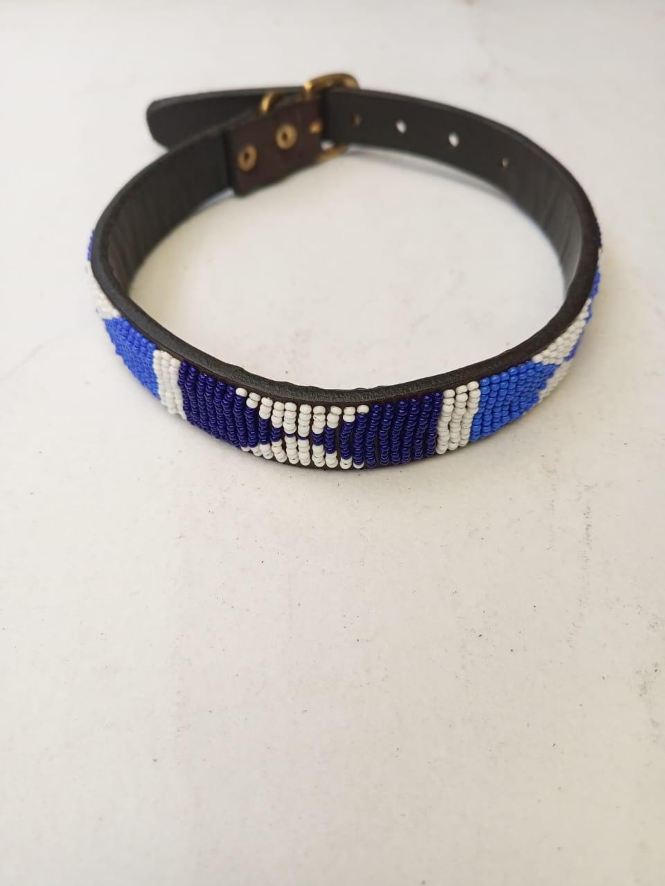 African Beaded Collar, Handmade Dog Collar , Maasai collar, Leather collar, Pet Gift, Christmas gift, Pet collar, Dog leash, Pet lead