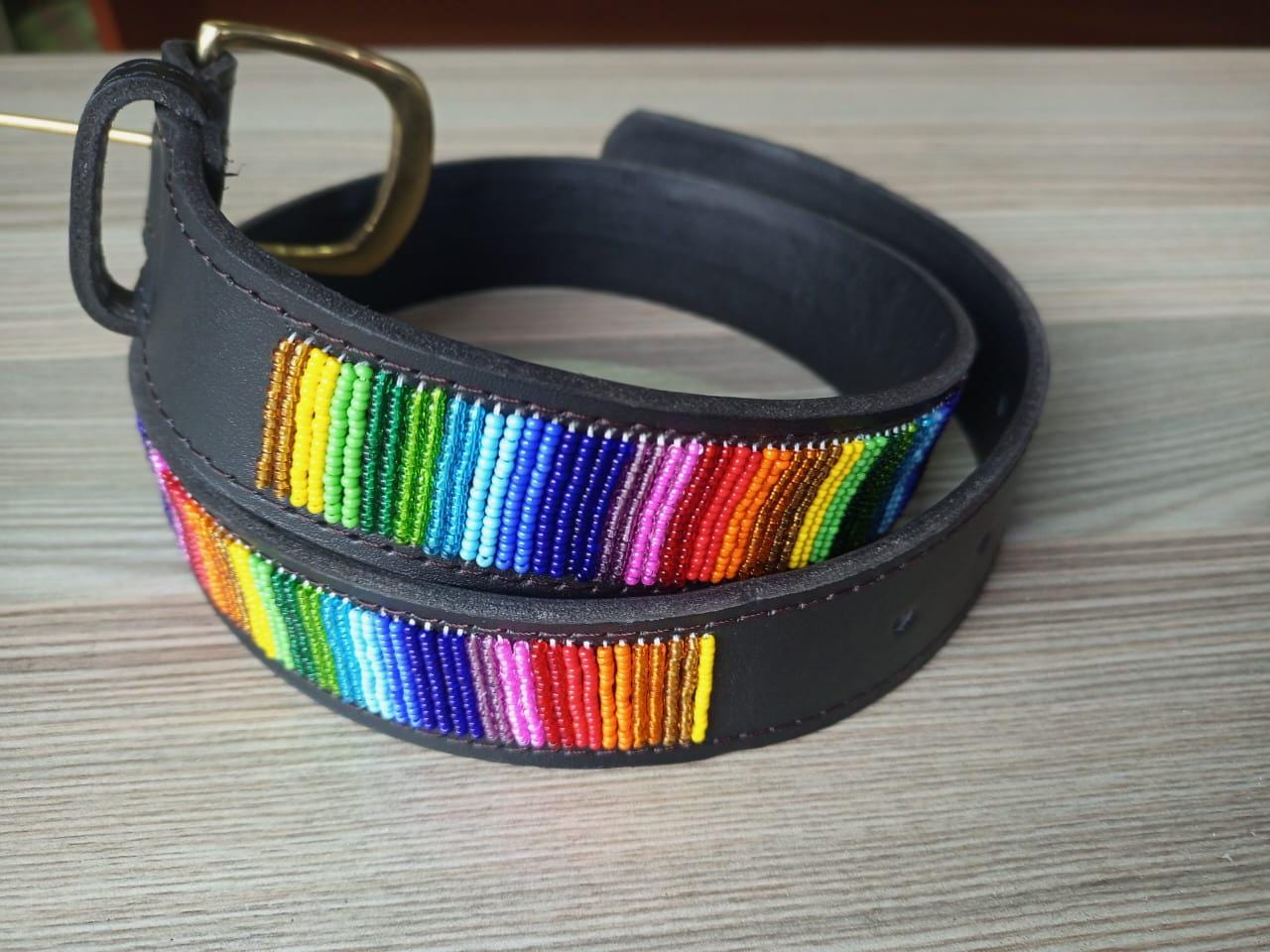 Maasai belt, Leather belt, Beaded belt, Handmade belt, Christmas gifts for loved ones African beaded belt, unisex belt, Casual belt, Boho