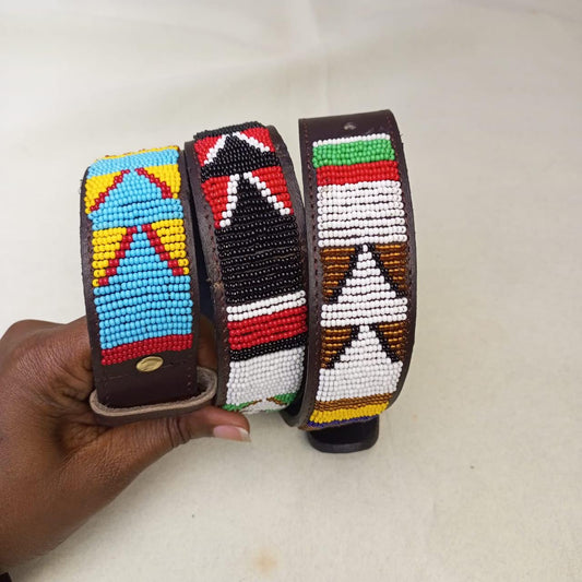Maasai belt, Leather belt, Beaded belt, Handmade belt, Christmas gifts for loved ones African beaded belt, unisex belt, Casual belt, Boho