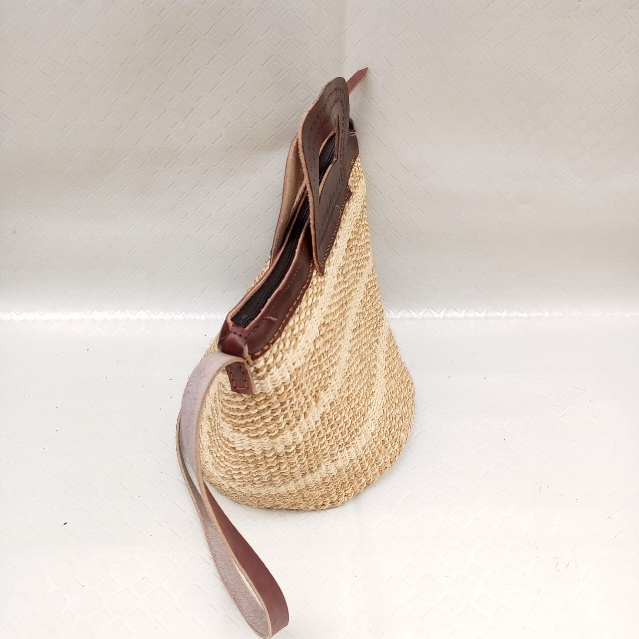 Handmade Woven Sisal Sling Bag - Boho Eco-Friendly Crossbody Bag | Sustainable Natural Fiber Purse | African Artisan Handcrafted Bag