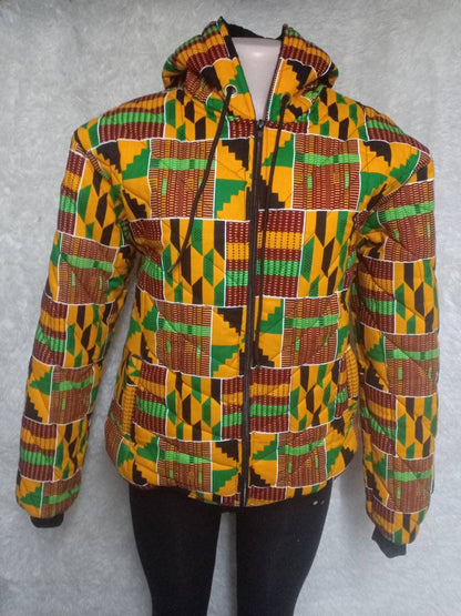 African unisex bomber jacket/Handmade Custom Winter Hood/Cozy, Warm Cold Weather jacket/ Custom Winter Hood jacket/Personalized Winter gift