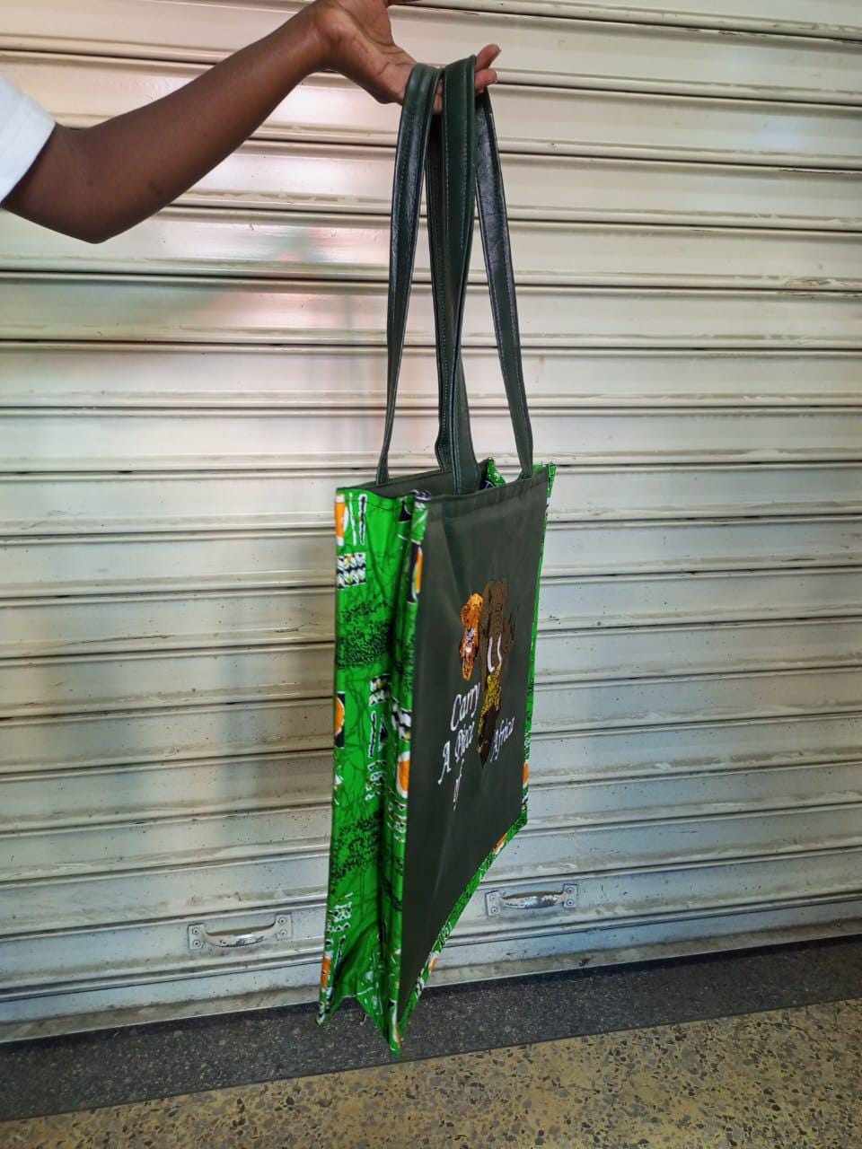 Carry a piece of Africa tote bag Leather Tote bag, handcrafted laptop bag,Black woman modern African tote bag,Stylish tote bag, mother's bag