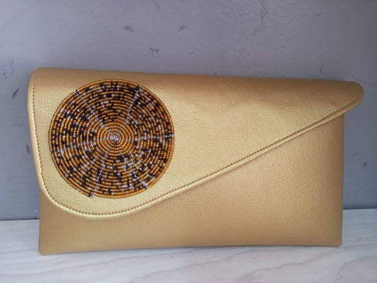 Gold leather African purses, bags,African bag, women purses , gift for her, christmas gift for loved ones,clutch bags, mother's day gifts
