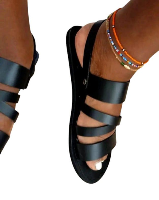CUSTOMIZED Leather Sandals/Authentic Maasai-Style Leather Flip-Flops Women/Boho Beach Sandals/Comfortable Summer Sandal African Gifts