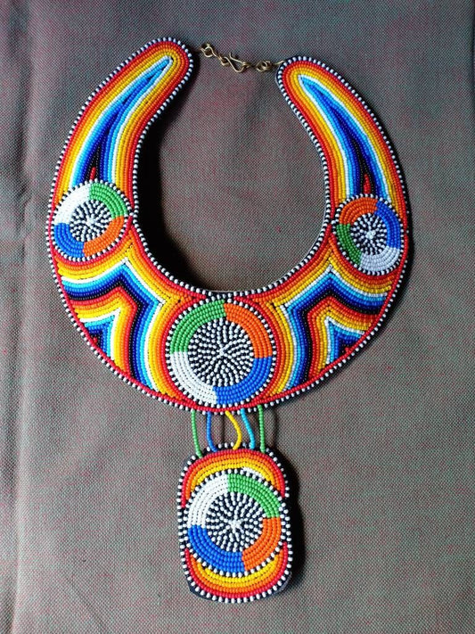 Boho Statement Jewelry/Colorful Seed Bead Necklace/Layered Necklace for Women/Gift for Her/Handmade Beaded Necklace/gift for women