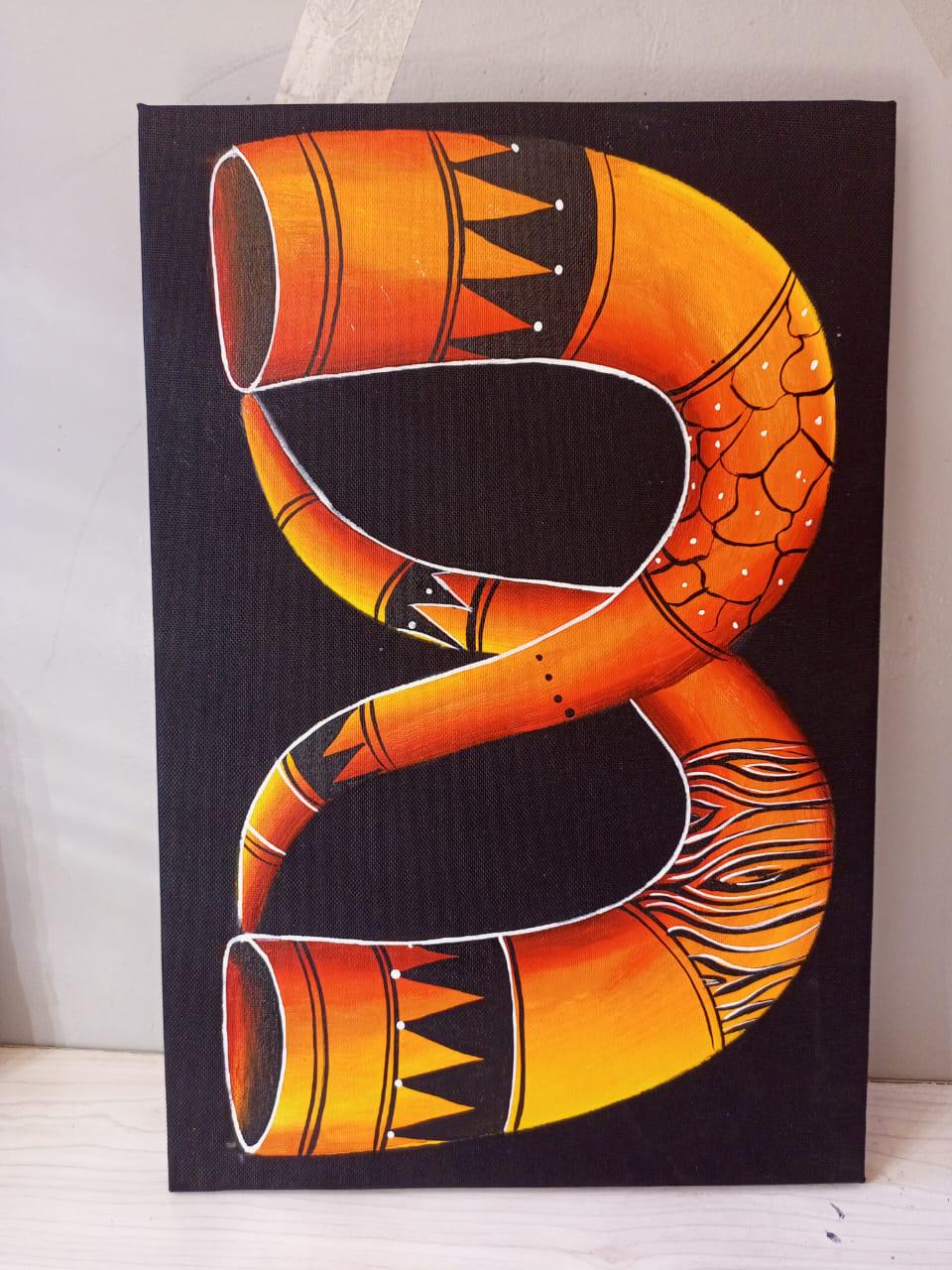 Handmade Canvas Wall Art | Festive Christmas Decor | Unique Gift for Holidays | Modern Boho Home Accent | Ready-to-Hang Painting