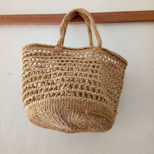 Handmade Woven Sisal Sling Bag - Boho Eco-Friendly Crossbody Bag | Sustainable Natural Fiber Purse | African Artisan Handcrafted Bag