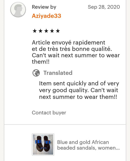 Handmade African Beaded Sandals/Authentic Maasai-Style Leather Flip-Flops Women/Boho Beach Sandals/Comfortable Summer Sandal African Gifts