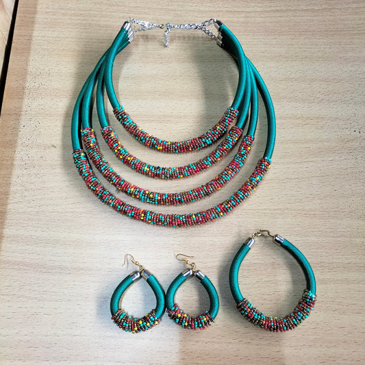 Boho Statement Jewelry/Colorful Seed Bead Necklace/Layered Necklace for Women/Gift for Her/Handmade Beaded Necklace/gift for women
