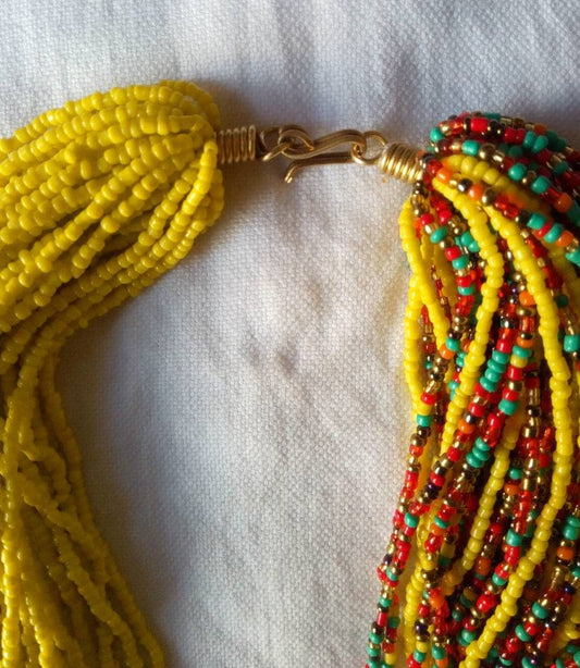 Boho Statement Jewelry/Colorful Seed Bead Necklace/Layered Necklace for Women/Gift for Her/Handmade Beaded Necklace/gift for women