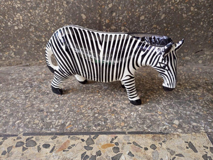 African Handcrafted Zebra Wood Carving/Unique African Wildlife Art for Home Décor/Bookshelf Decor, Animal Figurines/Home Decor/Safari Décor