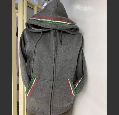 African unisex gray hood/Handmade Custom Winter Hood/Cozy, Warm, and Stylish Cold Weather /Personalized Winter hood ,christmass gift