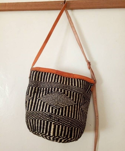 Handmade Woven Sisal Sling Bag - Boho Eco-Friendly Crossbody Bag | Sustainable Natural Fiber Purse | African Artisan Handcrafted Bag