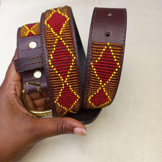 Maasai belt, Leather belt, Beaded belt, Handmade belt, Christmas gifts for loved ones African beaded belt, unisex belt, Casual belt, Boho