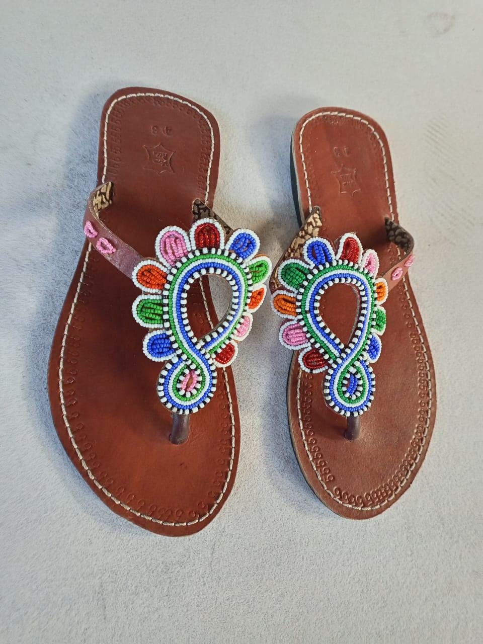 CUSTOMIZED African beaded sandals, summer sandals, Christmas gift for her,mom gift,beach sandals, leather sandals,