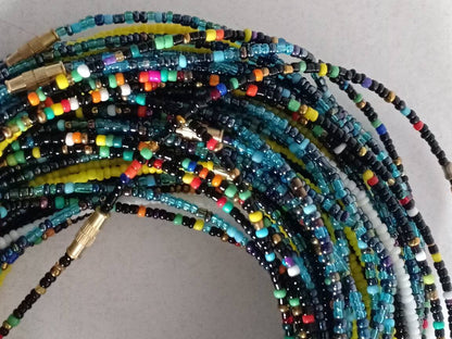 Handmade Waist Beads for Women/African Beaded Body Jewelry/Boho Style, Weight Loss, Belly Chain, Custom Size
