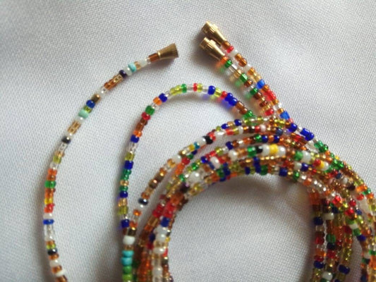 Handmade Waist Beads for Women/African Beaded Body Jewelry/Boho Style, Weight Loss, Belly Chain, Custom Size