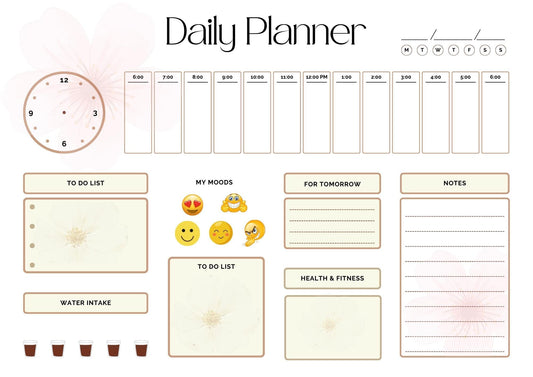 Daily Digital Planner – Customizable Functional Planner for iPad, Good Notes & Notability | Instant Download