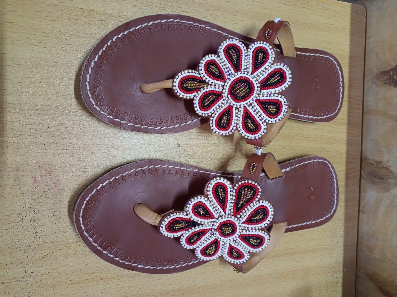 CUSTOMIZED African beaded sandals, summer sandals, Christmas gift for her,mom gift,beach sandals, leather sandals,
