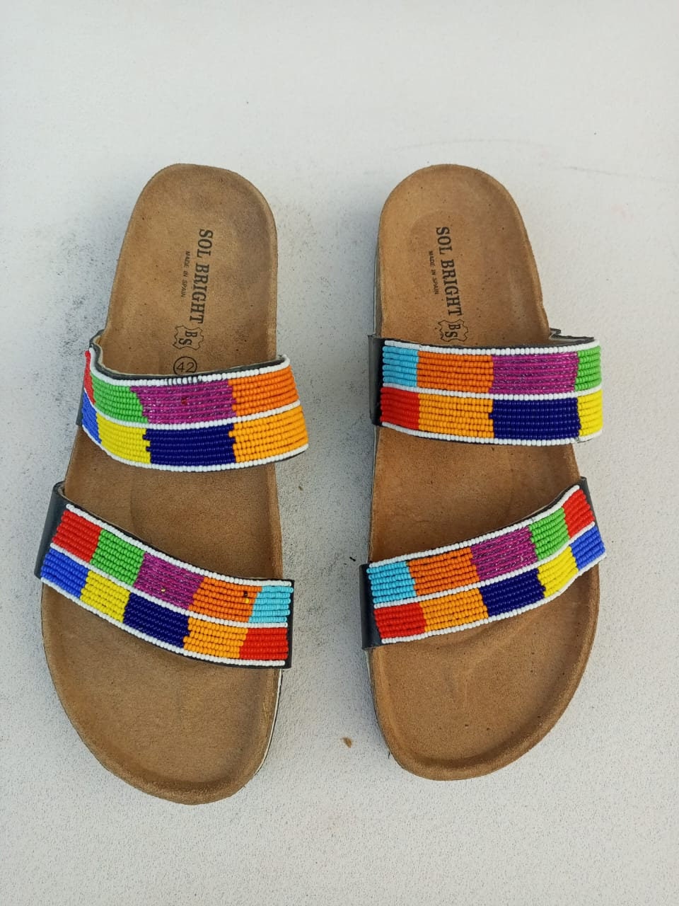 Handmade African Beaded Sandals/Authentic Maasai-Style Leather Flip-Flops Women/Boho Beach Sandals/Comfortable Summer Sandal African Gifts
