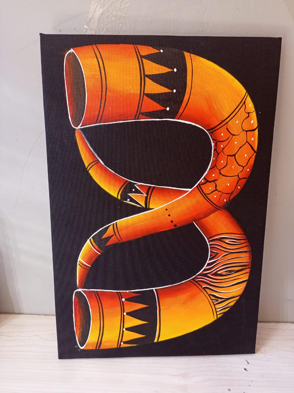 Handmade Canvas Wall Art | Festive Christmas Decor | Unique Gift for Holidays | Modern Boho Home Accent | Ready-to-Hang Painting