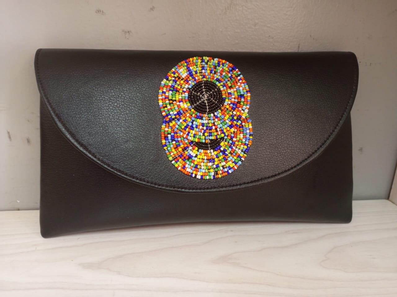 Black leather African purses, bags,African bag, women purses , gift for her, christmas gift for loved ones,clutch bags, mother's day gifts