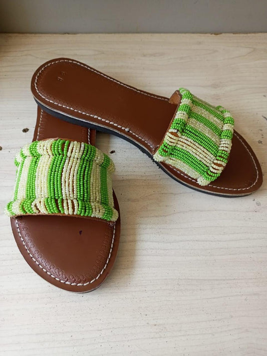 CUSTOMIZED African beaded sandals, summer sandals, Christmas gift for her,mom gift,beach sandals, leather sandals,