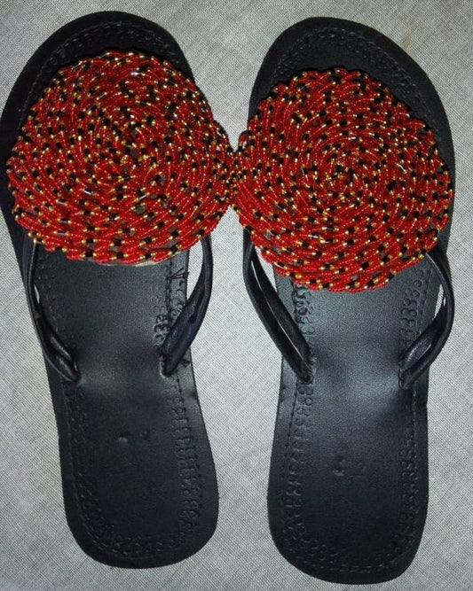 CUSTOMIZED African beaded sandals, summer sandals, Christmas gift for her,mom gift,beach sandals, leather sandals,