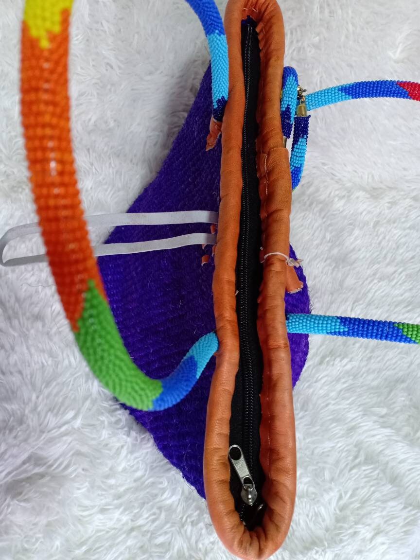 Handmade Woven Sisal Sling Bag - Boho Eco-Friendly Crossbody Bag | Sustainable Natural Fiber Purse | African Artisan Handcrafted Bag