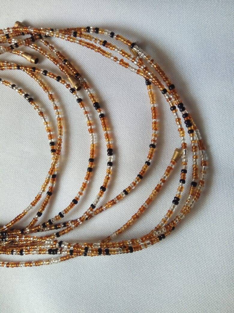 Handmade Waist Beads for Women/African Beaded Body Jewelry/Boho Style, Weight Loss, Belly Chain, Custom Size