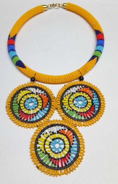 Boho Statement Jewelry/Colorful Seed Bead Necklace/Layered Necklace for Women/Gift for Her/Handmade Beaded Necklace/gift for women