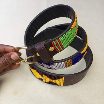 Maasai belt, Leather belt, Beaded belt, Handmade belt, Christmas gifts for loved ones African beaded belt, unisex belt, Casual belt, Boho