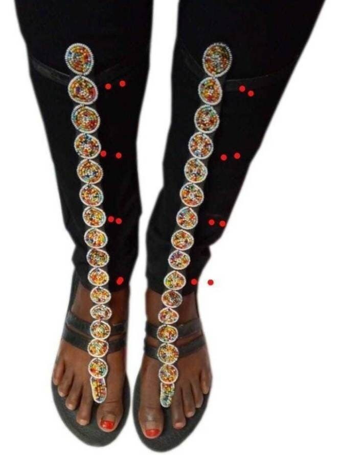 Handmade African Beaded Sandals/Authentic Maasai-Style Leather Flip-Flops Women/Boho Beach Sandals/Comfortable Summer Sandal African Gifts