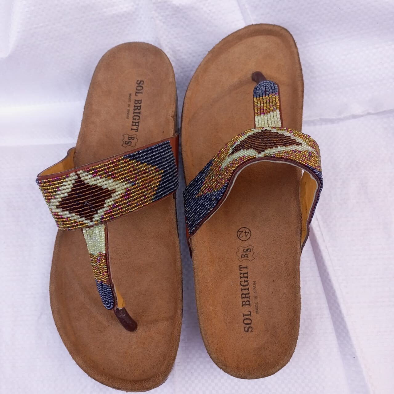 Handmade African Beaded Sandals/Authentic Maasai-Style Leather Flip-Flops Women/Boho Beach Sandals/Comfortable Summer Sandal African Gifts