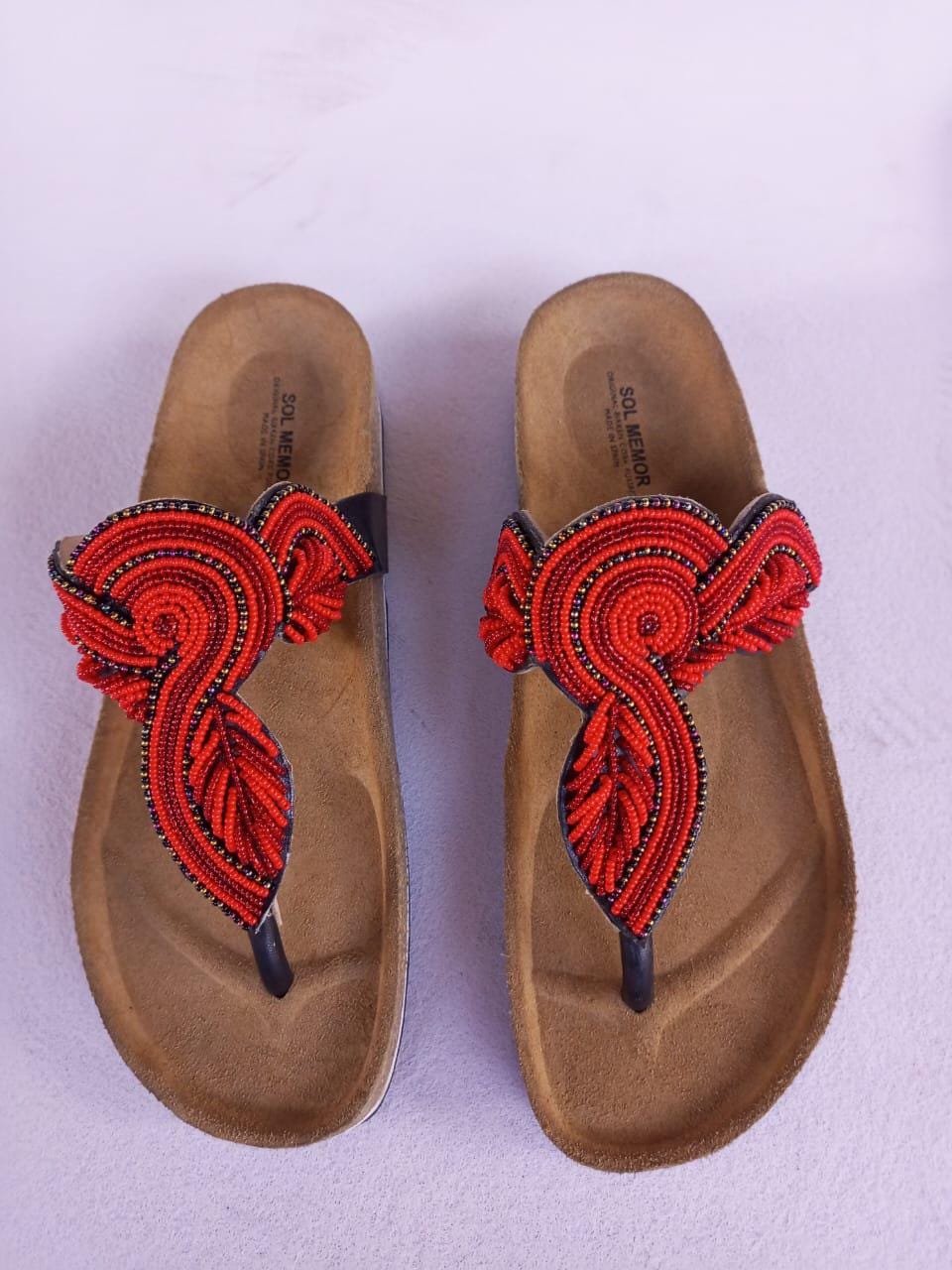 Handmade African Beaded Sandals/Authentic Maasai-Style Leather Flip-Flops Women/Boho Beach Sandals/Comfortable Summer Sandal African Gifts