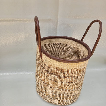 ON SALE:Woven bag/woven basket bag/woven leather bag/home organizer/handmade bag/mother day gift/unique mother day gift/shopping basket/ho