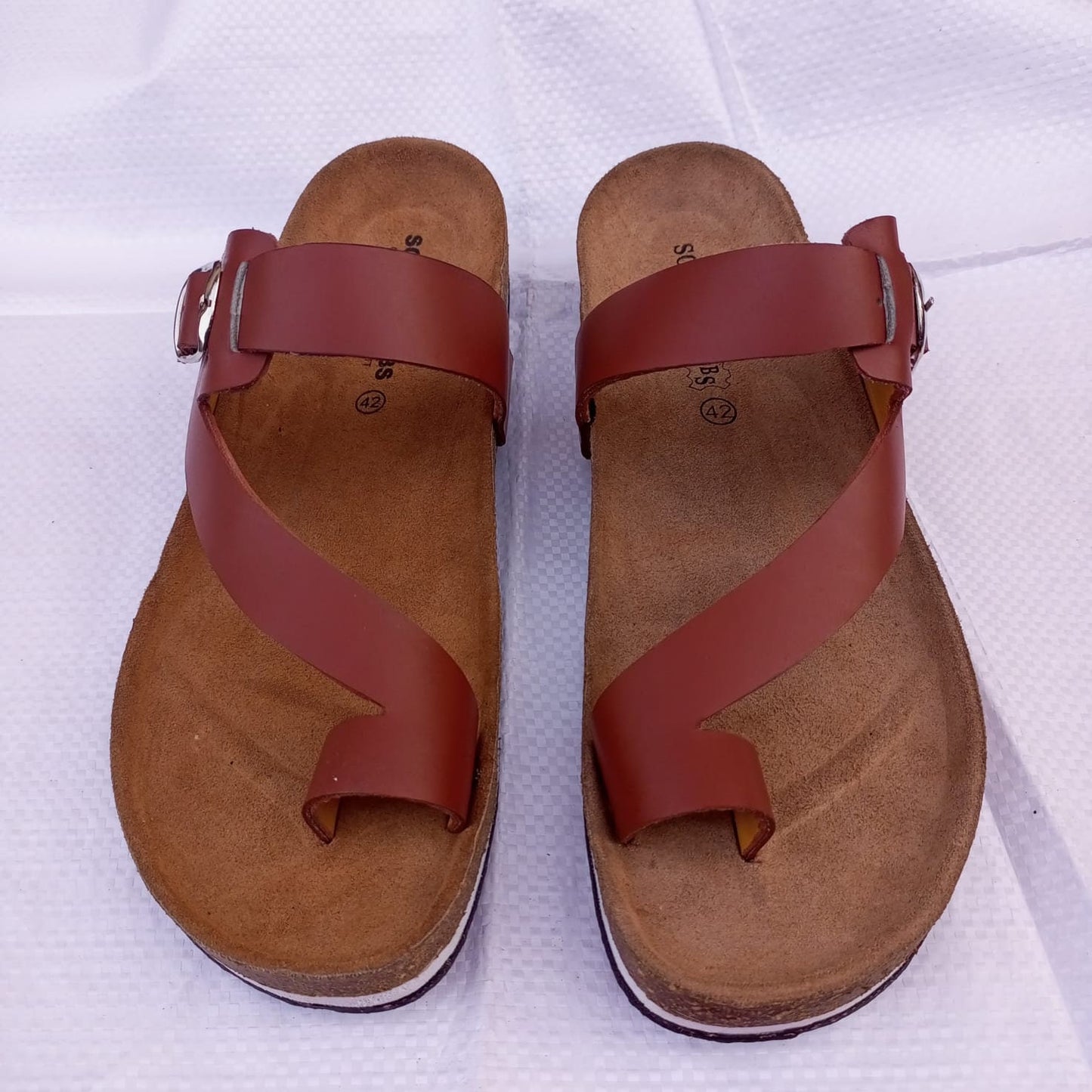 Handmade African Men's Sandals/Genuine Leather Beaded Flip-Flops/Comfortable Summer Sandals for Men/African Shoes/Unique Gift for Him